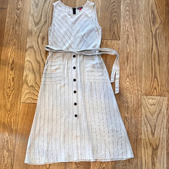 Vince Camuto Linen Midi Dress Size Small - Picture 1 of 6